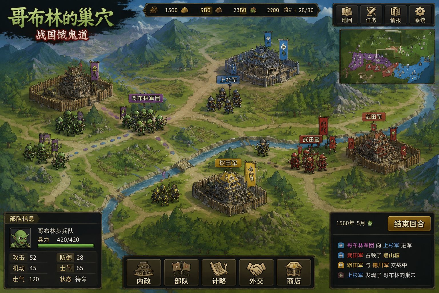 哥布林的巢穴 战国饿鬼道 角色路线 预览图 4